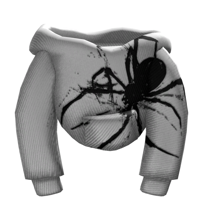 White Designer Spider male Hoodie