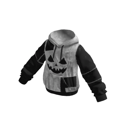 Pumpkin Stitched Hoodie (White)