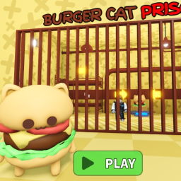 🍔BURGER CAT PRISON RUN (Obby)
