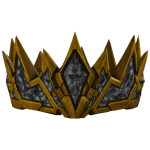(CODE= 5733 ) Wealthy 24k Golden Bedrock Gem Crown