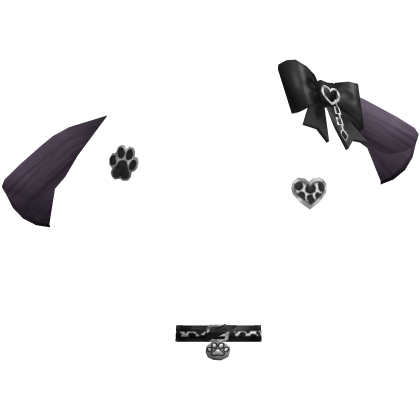 Purple Gothic Y2k Ear Paw Furry Accessories