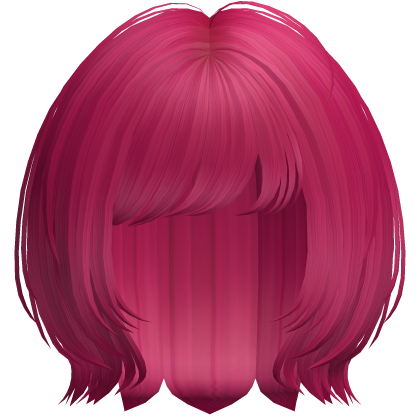 Messy Layered Hime Bob (Hot Pink)