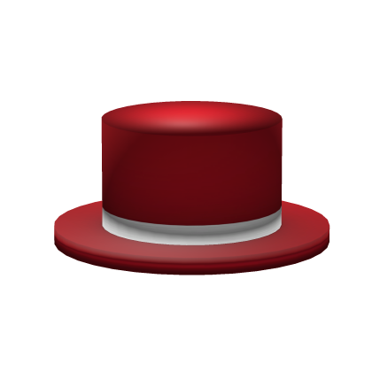 White Banded Red Top Hat
