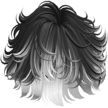 Messy Anime Styled Boy Hair Black To White Roblox item