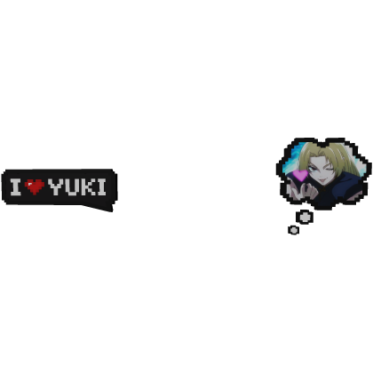 Yuki Tsukumo JJK | I Love Text + Thinking Bubble