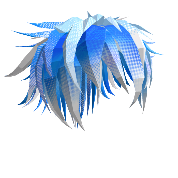 Layered Spikes Hair - Ice Blue