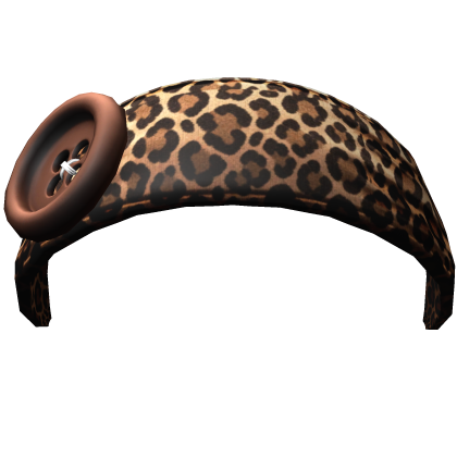 2000s Brown Gyaru Cheetah Button Headband Roblox item