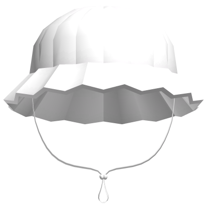 cute ruffled bucket hat in white