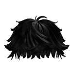 Swept Fluffy Messy Black Hair 3.0