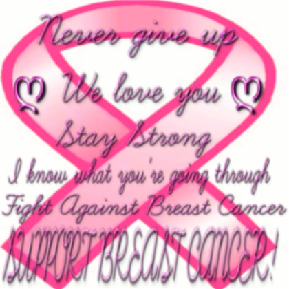 Breast Cancer Support Poster Roblox decal