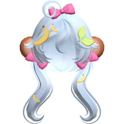 🍌🐵🍃 cute lala monkey pigtails in blue