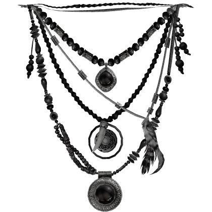 Gaian🏺1.0 Esoteric Bead Amulet Black Necklace