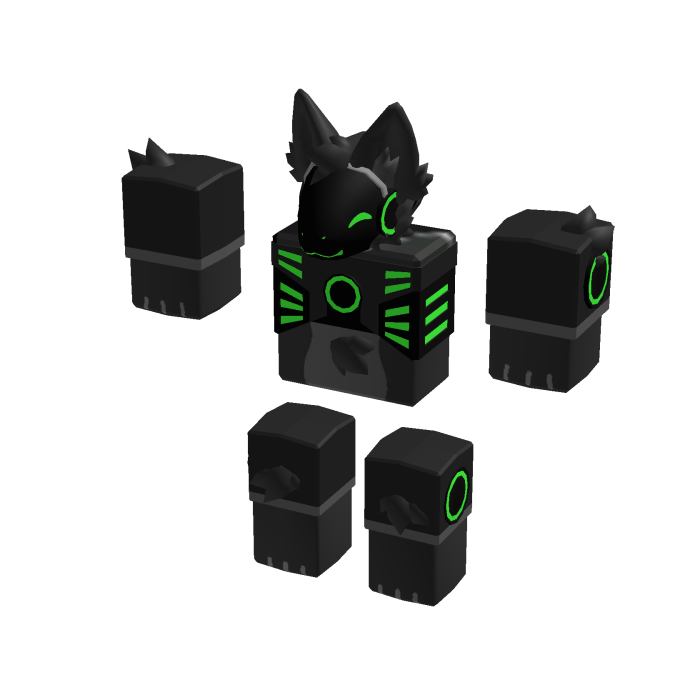 Green Furry Protogen Mini Me