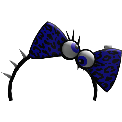 blue scene headband with eyeball bow Roblox item