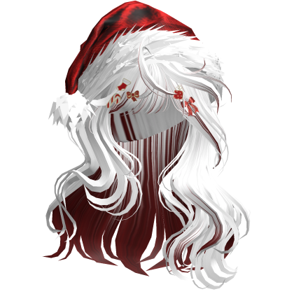 Lush Christmas Waves w/Santa Hat (White&Red)
