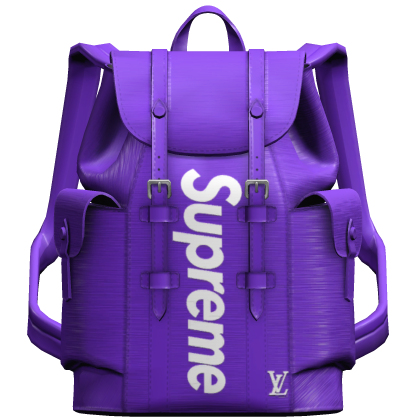 (1.0) Purple Supreme LV Backpack 
