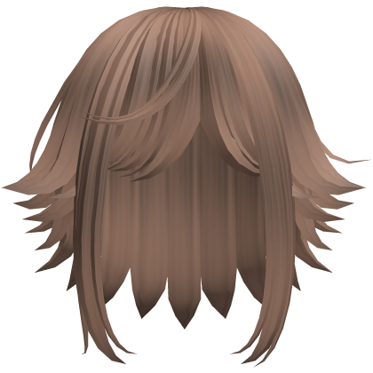 kawaii messy short hair with tufts in light brown
