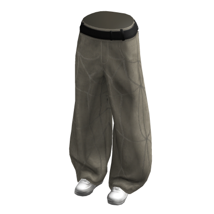Spiderstitch Y2K Baggy Pants Beige