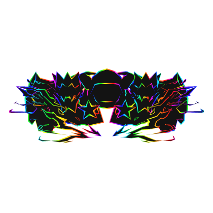 Cartoony Rainbow Hood Dragon Wings Aura Combo Roblox item