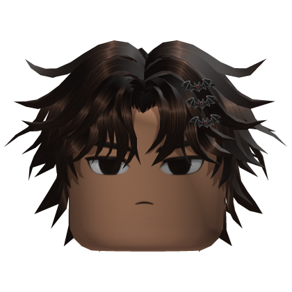 Messy Hair w/ Bat Clips (Dark Brown)