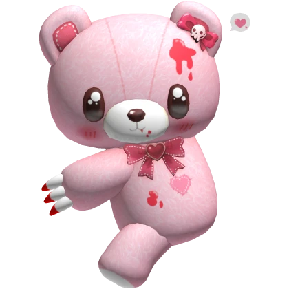cute kawaii pink bear bunny add-on Sakura antlers | Roblox Item