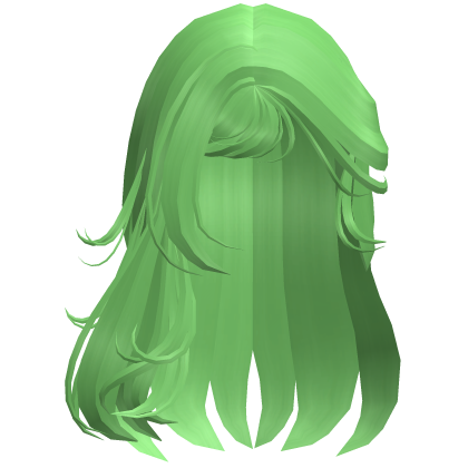 Emo Long Messy Hair w/ Side Bangs (Green)