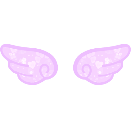 ♡ Cute Glowing Angel Chibi Wings in Purple Hearts Roblox item