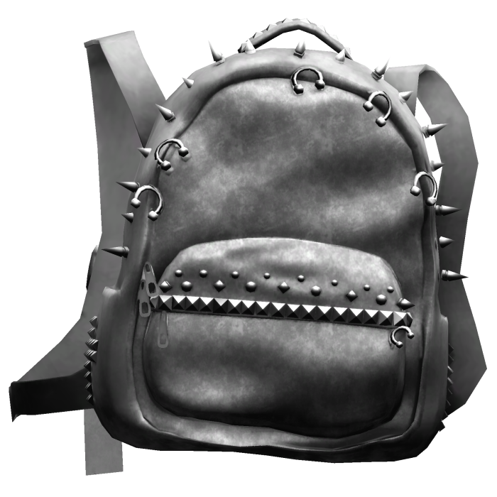 1.0 Grunge Emo Studded BackBag White