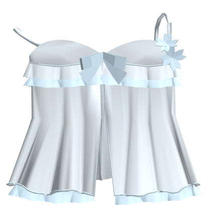 blue summer flower tropical dress