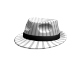 White Pinstripe Fedora