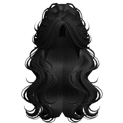 Crimped Wavy Empress Ponytail Black