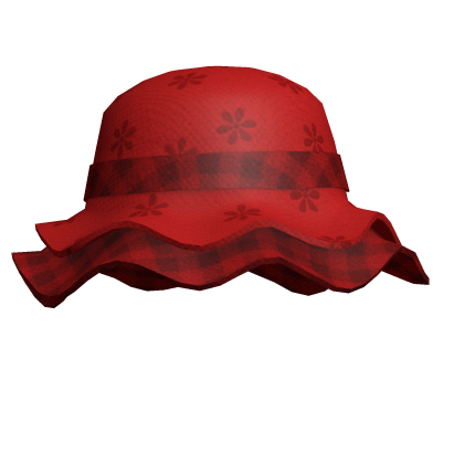 red flannel ruffle hat thumbnail