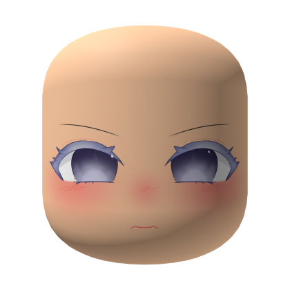 Soft  Blue eyed pouting face Roblox item