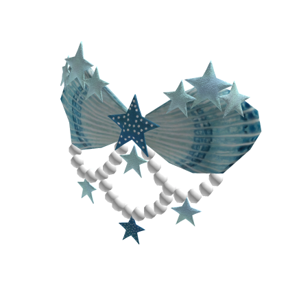 Mermaid Top Blue Stars and Pearls thumbnail