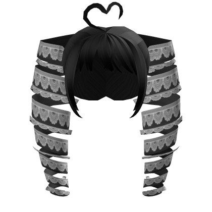gothic lace black curly drill hair