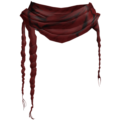 3.0 Red Grunge Brutalist Wrinkled Scarf