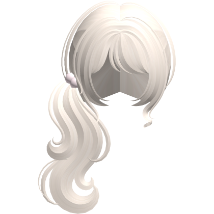 pretty swirly side ponytail in beige