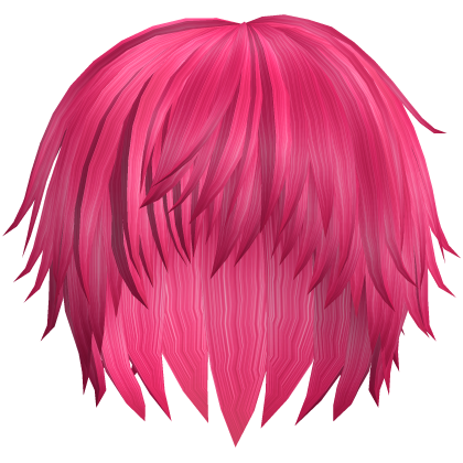 hot pink low spiky emo boy hair