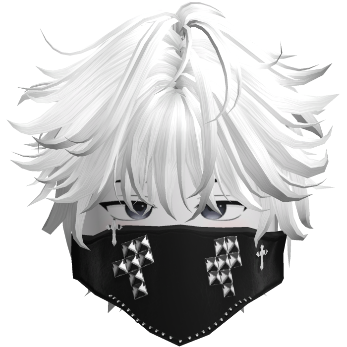 White Hair With Mask Emo