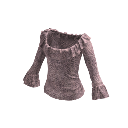 vintage off-shoulder ruffled blouse (pink)