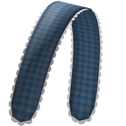 blue plaid ruffled cottage headband Roblox item
