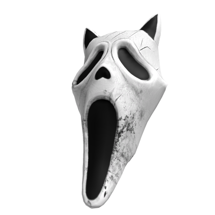 White and Black Cat Ghost Mask Halloween
