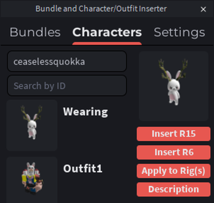 Bundle and Character/Outfit Inserter preview 2