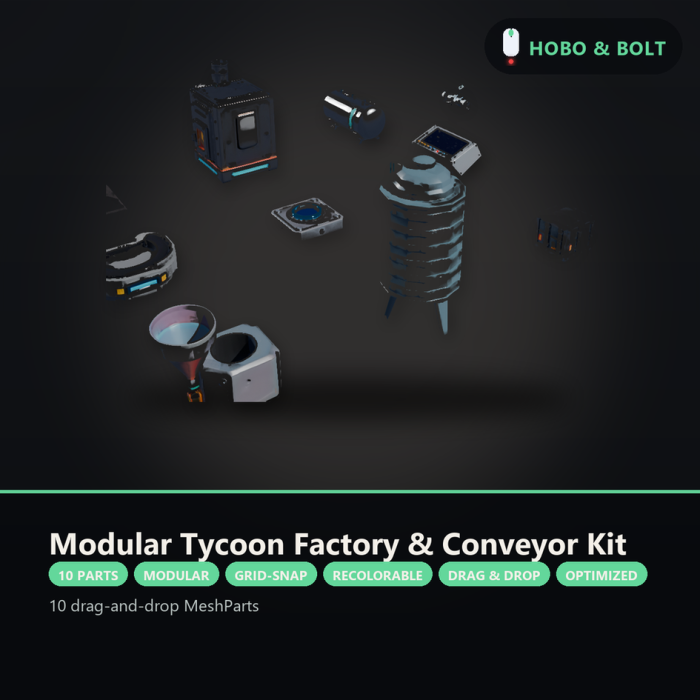 Modular Tycoon Factory & Conveyor Kit preview 5