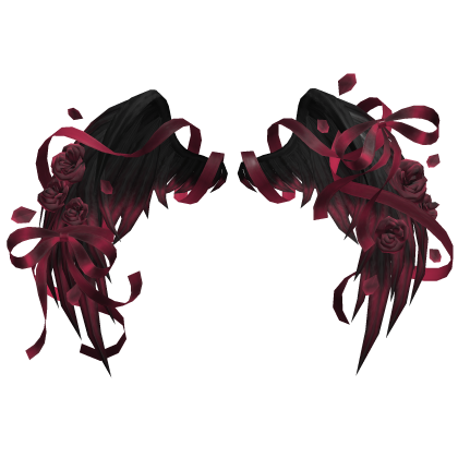 🎀 Rose Petal Angel Wings Ribbons Bows Cherry Red