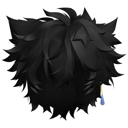 Black Furry Messy Anime Boy Hair w/ ears