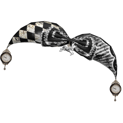 part time jester  ҂ monochrome clock jester hat