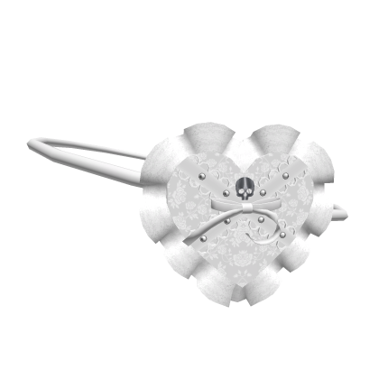 Gothic Emo Skull Lace Ruffled Anime White Eyepatch