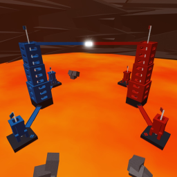 Towers in a Lava Lake
