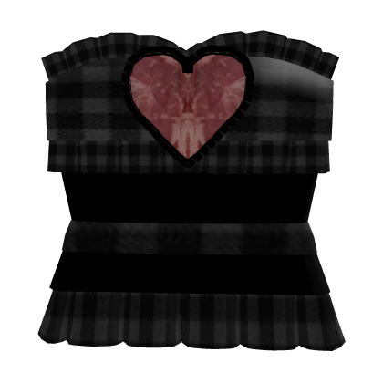 black creepy kawaii morute plaid dress